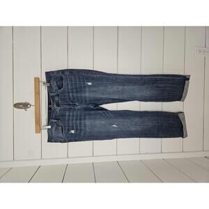 G by Giuliana size 14 blue distressed cropped with roll jeans